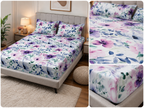 Lavender Bloom – King Size Fitted Bedsheet (3 pcs)
