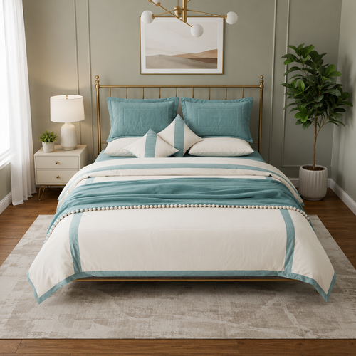 Coastal Teal  8 pcs Comforter Set