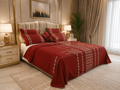 Crimson Embroidered Heritage 8pcs Comforter Set