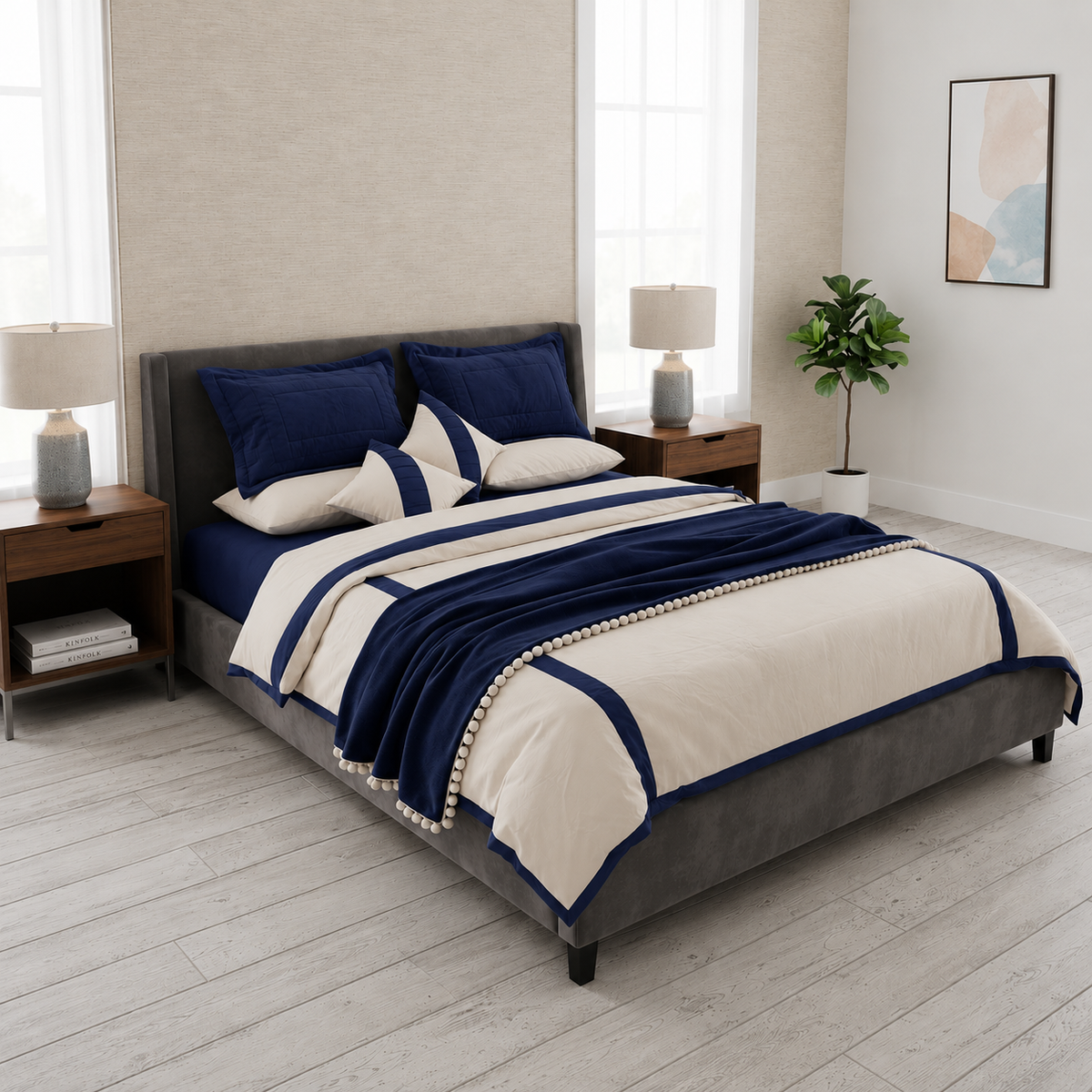 Coastal Teal  8 pcs Comforter Set