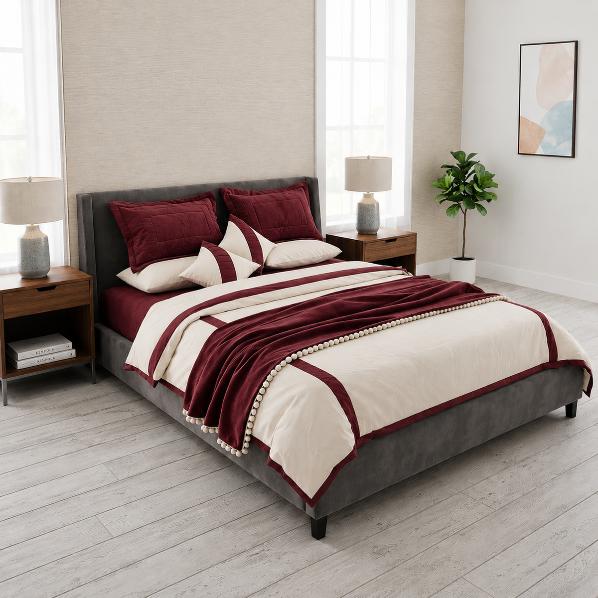 Coastal Teal  8 pcs Comforter Set