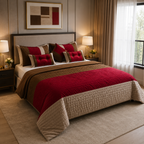 Regal Red Tri-Tone 10pcs Comforter Set
