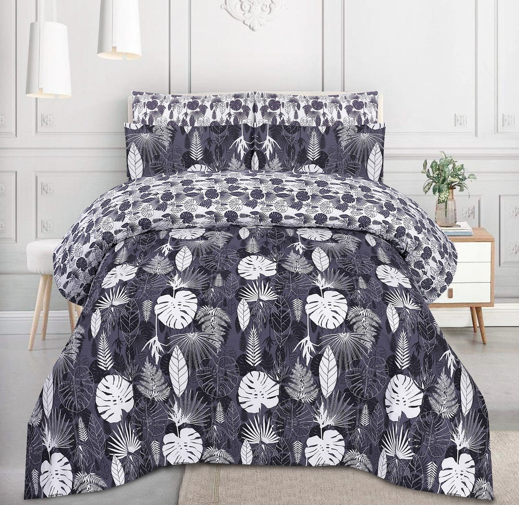 Pure Cotton Midnight leaves bedsheet set