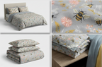 Honey Bee Garden Pure Premium Cotton Bedsheet Set - 3pcs King size