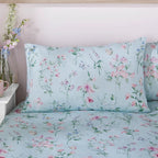 Pure Cotton Pastel Floral & Butterfly Bedsheet Set
