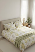 Golden Meadow Butterfly Pure Cotton Bedsheet Set