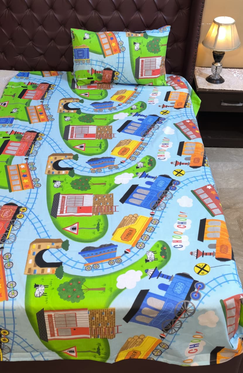 Choo Choo Train Kids Bedsheet
