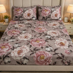 Blush Peony Satin Bedsheet Set