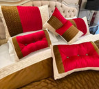 Regal Red Tri-Tone 10pcs Comforter Set