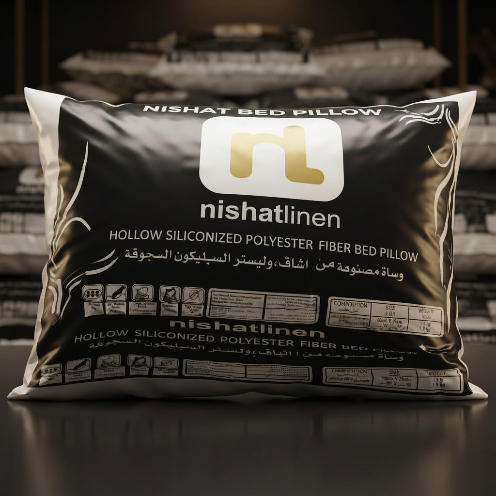 Nishat Linen Hollow Siliconized Polyester Fiber Bed Pillow