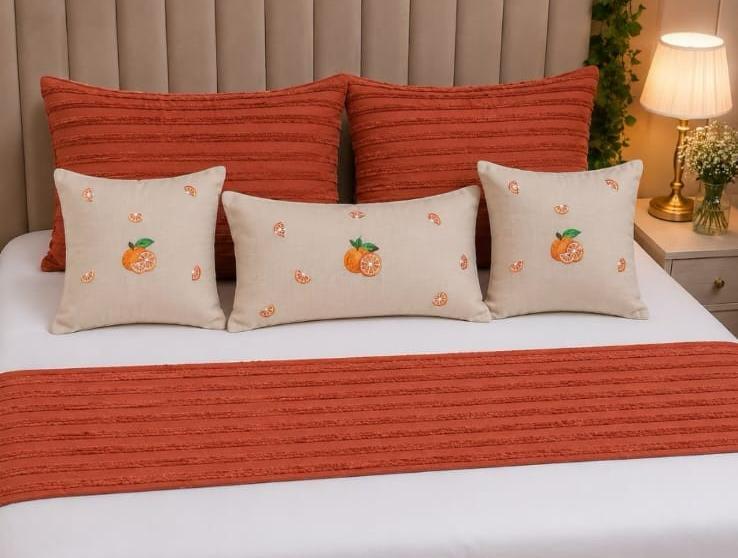 Signature Handcrafted Orange Embroidered