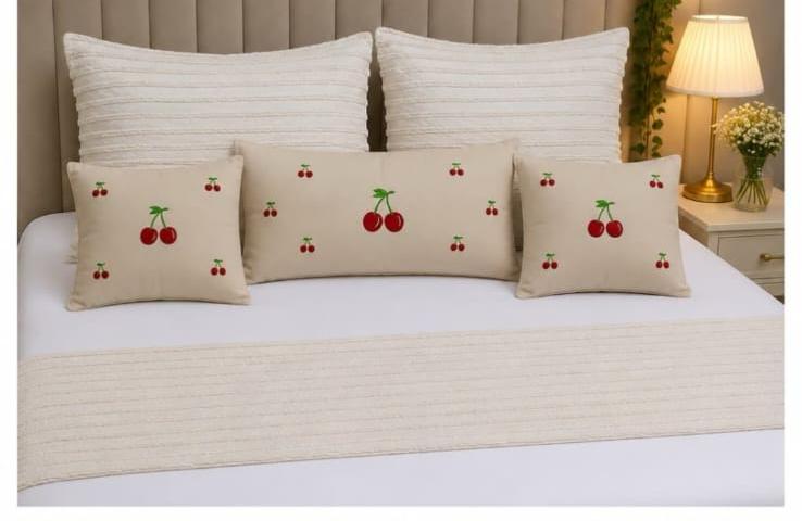 Signature Handcrafted Cherry Embroidered Set