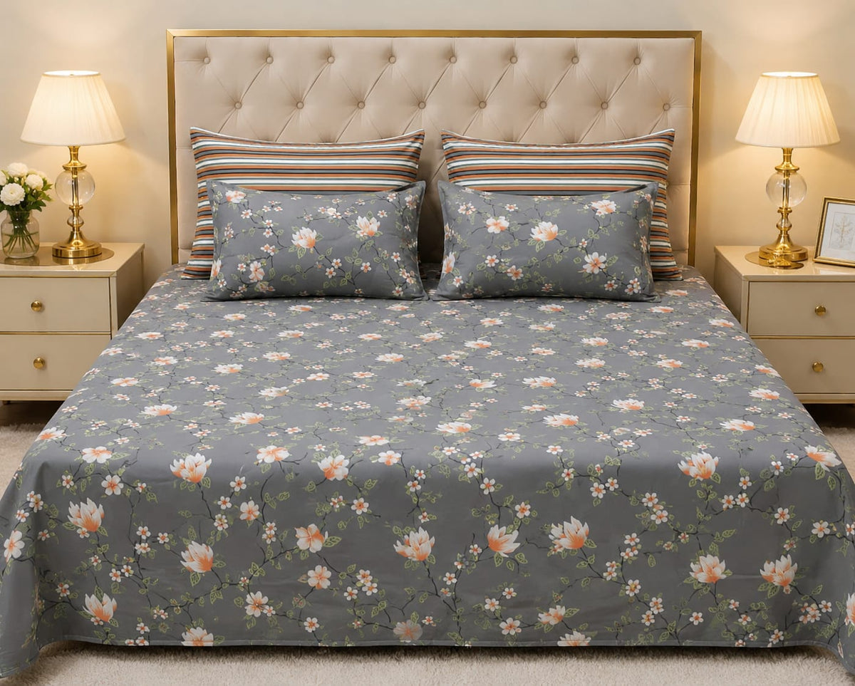 Pure Cotton Floral Bedsheet