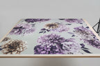 Purple Dreams Dahlia Printed satin  Bedsheet Set