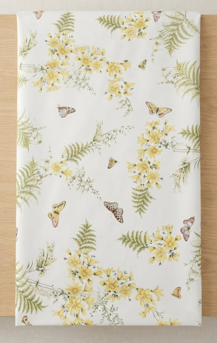 Golden Meadow Butterfly Pure Cotton Bedsheet Set
