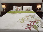 Orchid Garden Printed sattin Bedsheet Set -