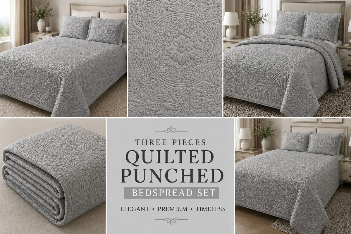 Quilted Bedspreads - 3 Pcs