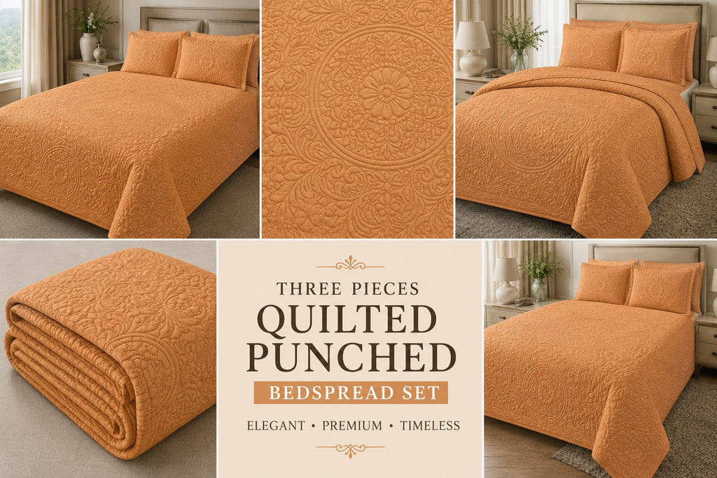 Quilted Bedspreads - 3 Pcs