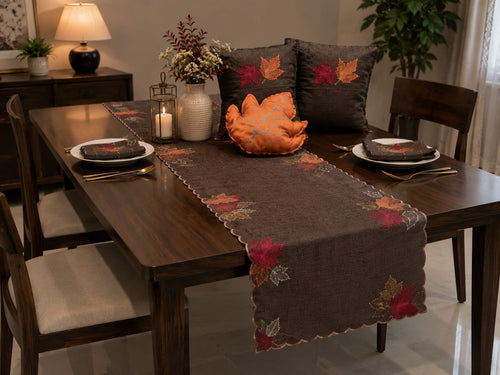 Autumn Maple Leaf Multipurpose Runner Set — 4 Piece - Hina Beddings