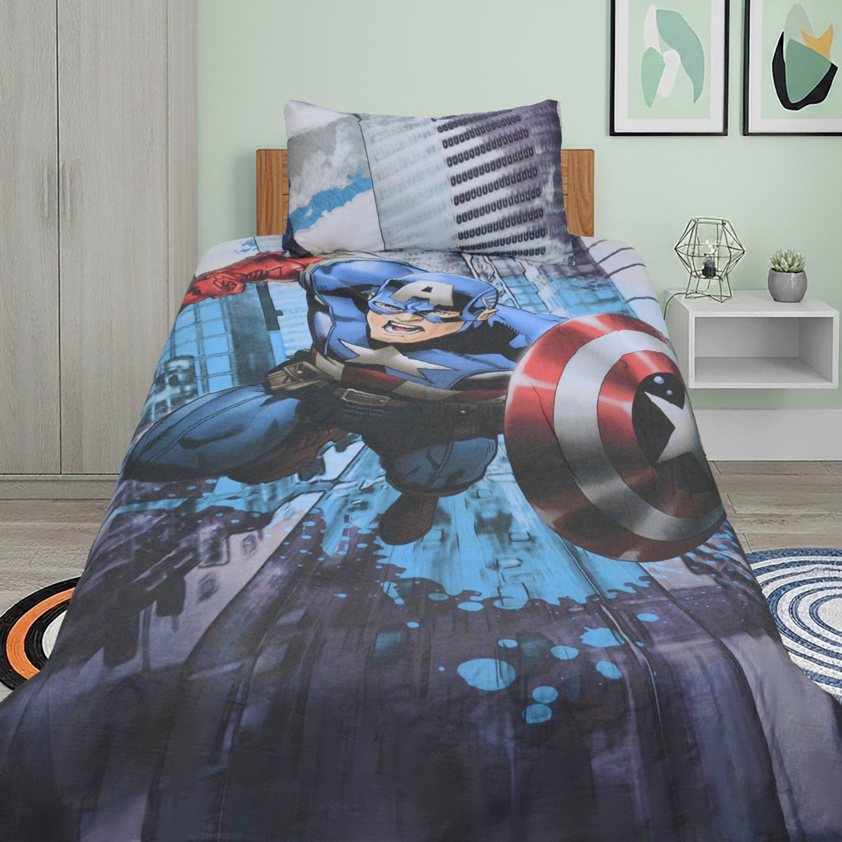Captain America Kids Summer Comforter Set - Hina Beddings