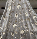 Glow-in-the-Dark Space Rocket Fleece Blanket – Grey - Hina Beddings