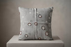 Pearl White & Grey Beaded Decorative Cushion Cover – Premium Sequence Work - Hina Beddings