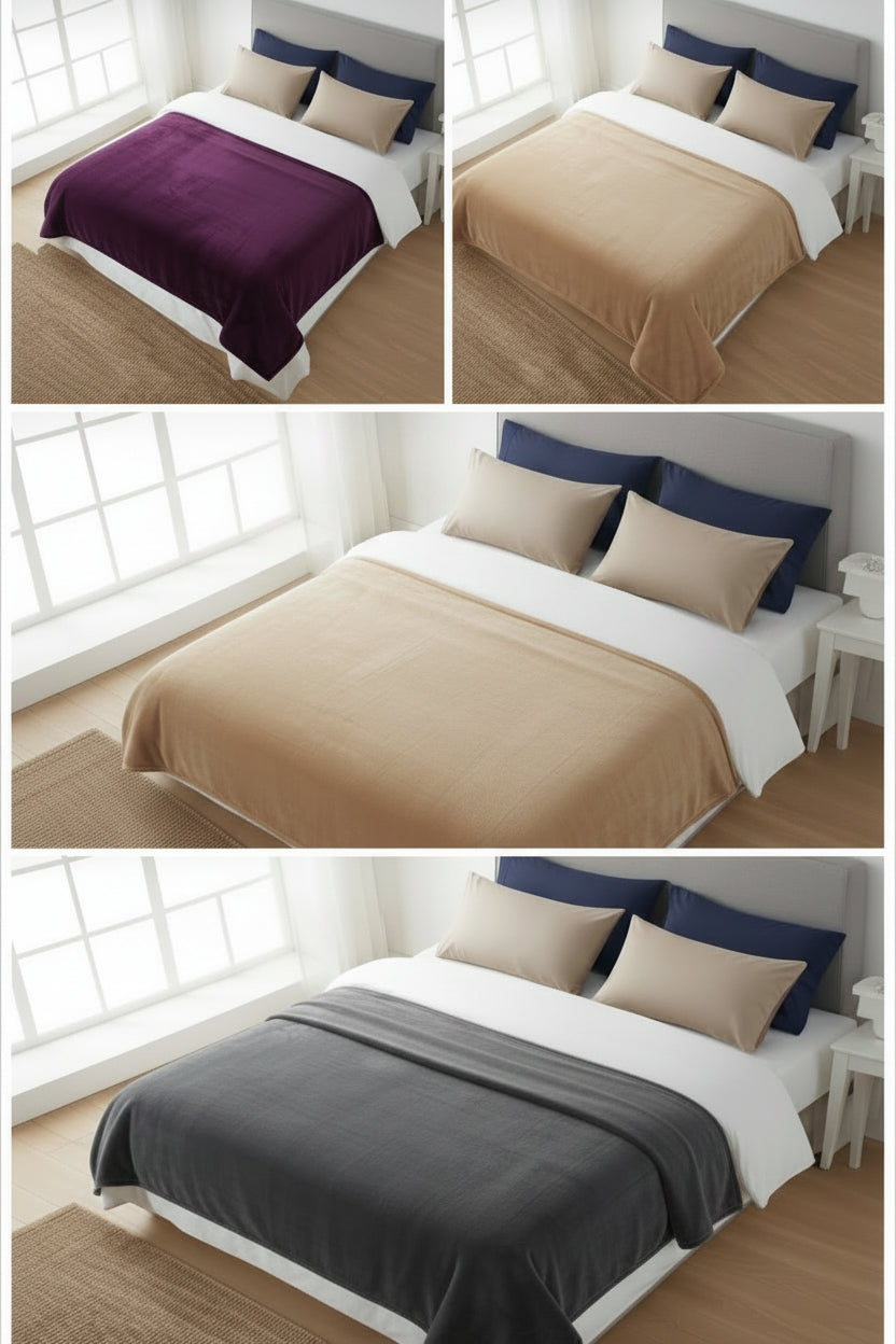 Premium King Size Summer Fleece Blanket – Ultra Soft & Lightweight - Hina Beddings