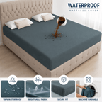 Premium Waterproof Terry Cotton Fitted Mattress Protector - Hina Beddings