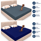 Premium Waterproof Terry Cotton Fitted Mattress Protector - Hina Beddings