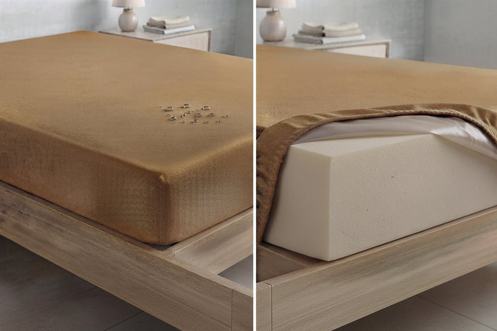 Premium Waterproof Terry Cotton Fitted Mattress Protector - Hina Beddings