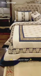 Luxury Embroidered 8pcs Comforter Set – Premium Soft Bedding with Matching Shams.