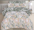 Pure Cotton Summer Bedsheet – Sage Green & Blush Wildflower Print - Hina Beddings