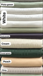 Satin Stripe Bedsheet Set - Hina Beddings