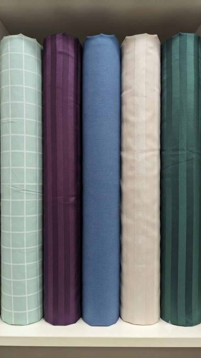 Satin Stripe Bedsheet Set - Hina Beddings