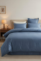 Satin Stripe Bedsheet Set - Hina Beddings