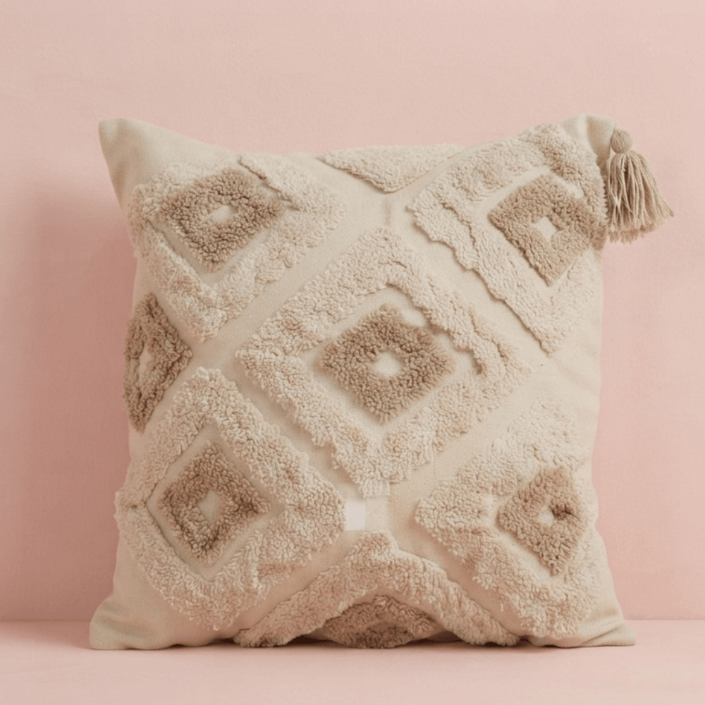 Silk Cotton Decorative Cushion – Premium Textured Cushion - Hina Beddings
