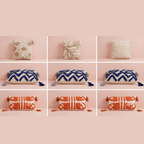 Silk Cotton Decorative Cushion – Premium Textured Cushion - Hina Beddings
