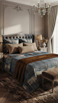 Slate Plaid Heritage Comforter Set - 3pcs King Size - Hina Beddings