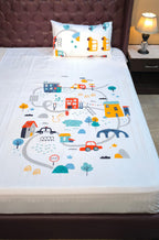Traffic Town Kids Bedsheet - Hina Beddings